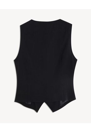 Chaleco Sastre Con Botones Para Mujer Negro Seven Seven