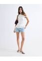 Short Mom Tono Claro  Para Mujer Azul Seven Seven de Seven Seven