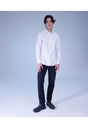 Camisa Para Hombre Manga Larga  Color Blanco Marca Seven Seven #45011810