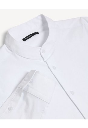 Camisa Regular Cuello Mao  Para Hombre Hueso Seven Seven