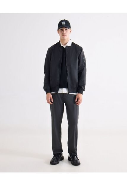 Pantalón Sastrero Straight  Para Hombre Gris Seven Seven