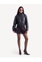 Chaqueta Aviador Con Bolsillos De Tapa  Para Mujer Negro Seven Seven de Seven Seven