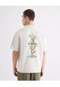 Camiseta Oversize Estampada  Para Hombre Crema Seven Seven de Seven Seven