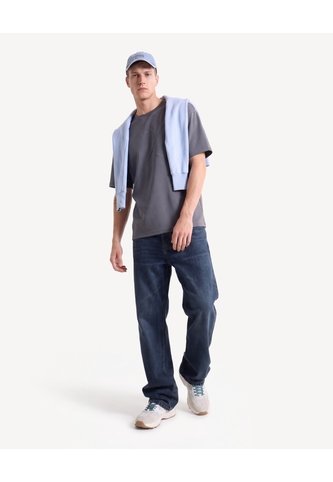 Camiseta Scuba De Cortes Marcados  Para Hombre Gris Seven Seven Seven Seven