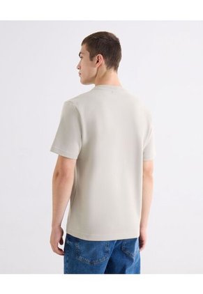 Camiseta Regular Estampada  Para Hombre Beige Seven Seven