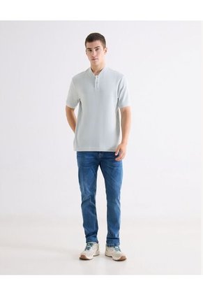 Polo Regular Basica Para Hombre Crema Seven Seven
