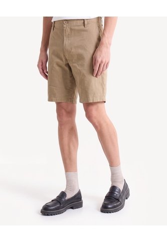Bermuda Chino En Drill Flexible  Para Hombre Beige Seven Seven Seven Seven