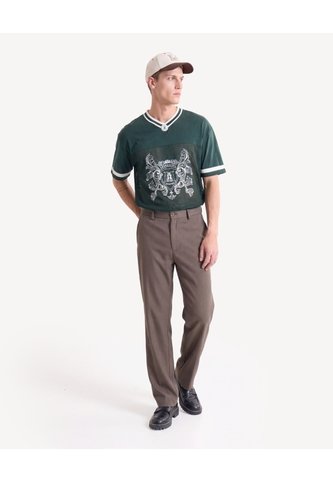 Camiseta Tricot Con Bordado  Para Hombre Verde Seven Seven Seven Seven