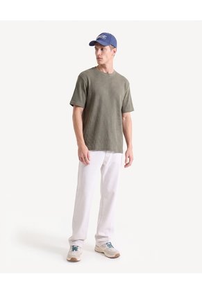 Pantalón Jogger Recto Textura  Para Hombre Gris Seven Seven