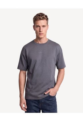 Camiseta Scuba De Cortes Marcados Para Hombre Gris Seven Seven