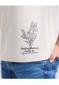 Camiseta Regular Estampada  Para Hombre Beige Seven Seven de Seven Seven