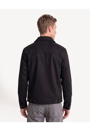 Chaqueta Harrington En Suede Para Hombre Negro Seven Seven