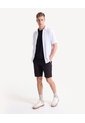 Bermuda Chino Con Ribete Posterior  Para Hombre Negro Seven Seven de Seven Seven