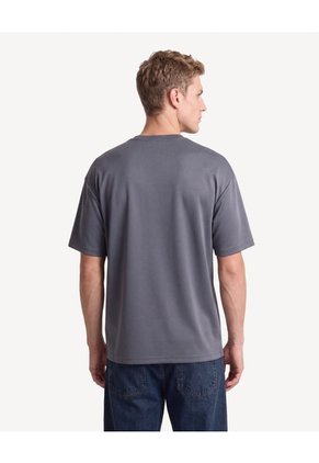 Camiseta Scuba De Cortes Marcados Para Hombre Gris Seven Seven