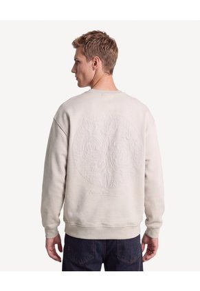 Buzo Oversize Con Estampado  Para Hombre Beige Seven Seven