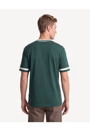 Camiseta Tricot Con Bordado Para Hombre Verde Seven Seven