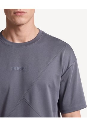 Camiseta Scuba De Cortes Marcados Para Hombre Gris Seven Seven