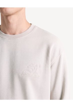 Buzo Oversize Con Estampado  Para Hombre Beige Seven Seven