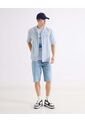 Camisa Boxy Con Bordado  Para Hombre Azul Seven Seven de Seven Seven