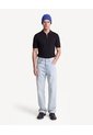 Polo Tricot De Pechera Con Zipper  Para Hombre Negro Seven Seven de Seven Seven