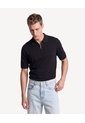 Polo Tricot De Pechera Con Zipper  Para Hombre Negro Seven Seven de Seven Seven