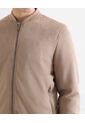 Chaqueta Bomber En Gamuza  Para Hombre Beige Seven Seven de Seven Seven