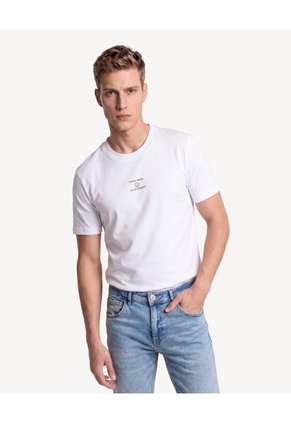 Camiseta Screen Frontal En Algodón  Para Hombre Blanco Seven Seven