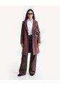 Chaqueta Tipo Abrigo Con Solapa  Para Mujer Café Seven Seven de Seven Seven