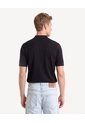 Polo Tricot De Pechera Con Zipper  Para Hombre Negro Seven Seven de Seven Seven