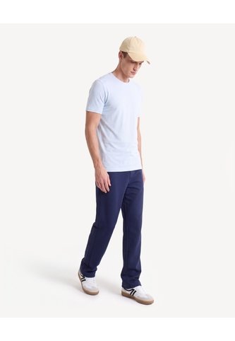 Camiseta Slim Basica  Para Hombre Celeste Seven Seven Seven Seven
