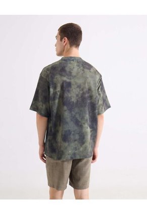 Camiseta Oversize Estampada  Para Hombre Verde Seven Seven