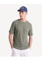 Camiseta Cuello Redondo Textura Acanalada  Para Hombre Verde Seven Seven de Seven Seven