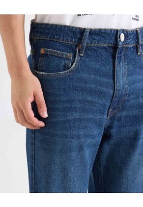 Jean Straight Con Desgastes Para Hombre Azul Seven Seven