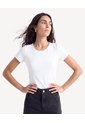 Camiseta Tpo Body Ajuste Ceñido  Para Mujer Crudo Seven Seven de Seven Seven