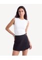 Camiseta Manga Sisa Textura Rib  Para Mujer Crudo Seven Seven de Seven Seven