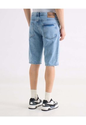 Bermuda Regular Tono Claro Para Hombre Azul Seven Seven