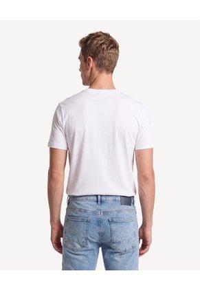 Camiseta Screen Frontal En Algodón  Para Hombre Blanco Seven Seven