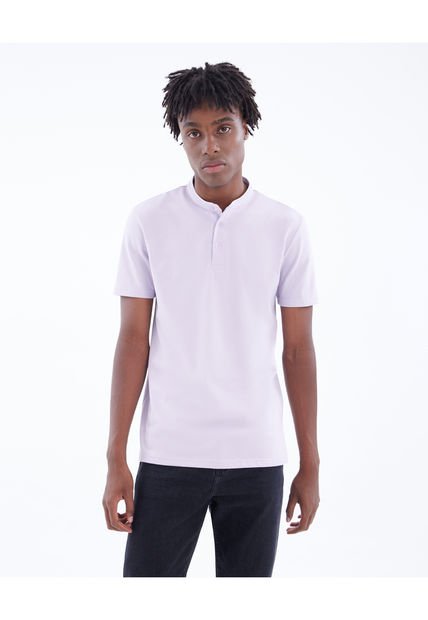 Polo Para Hombre Cuello Mao  Color Lila Marca Seven Seven #45110786
