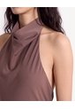 Blusa Halter Escote Fluido  Para Mujer Café Seven Seven de Seven Seven