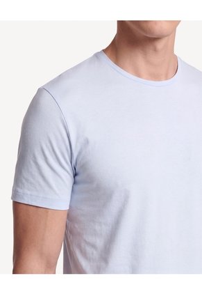 Camiseta Slim Basica  Para Hombre Celeste Seven Seven
