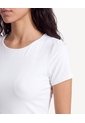 Camiseta Tpo Body Ajuste Ceñido  Para Mujer Crudo Seven Seven de Seven Seven