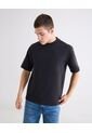 Camiseta Oversize Básica  Para Hombre Negro Seven Seven de Seven Seven