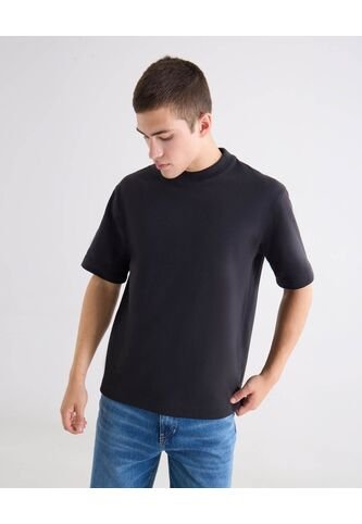 Camiseta Oversize Básica  Para Hombre Negro Seven Seven Seven Seven