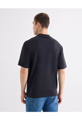 Camiseta Oversize Básica  Para Hombre Negro Seven Seven