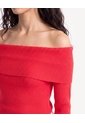 Saco Bardot En Tejido Ligero  Para Mujer Rojo Seven Seven de Seven Seven
