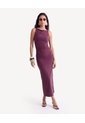 Vestido Largo Con Recogidos Laterales  Para Mujer Vino Seven Seven de Seven Seven