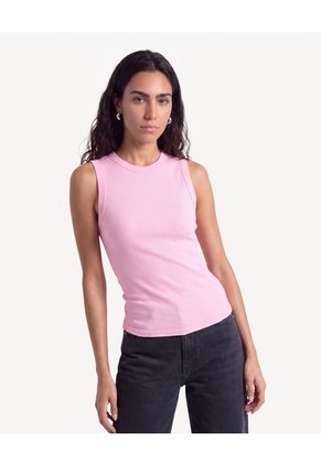 Camiseta Manga Sisa Tejida Para Mujer Rosado Seven Seven