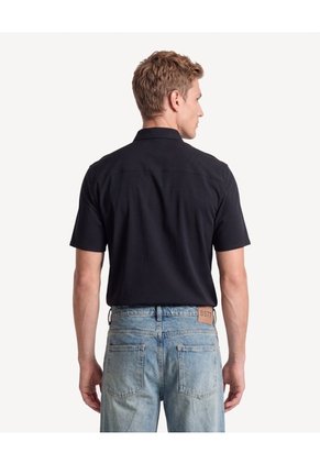 Camisa Noniron Comfort Para Hombre Negro Seven Seven