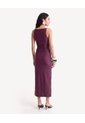 Vestido Largo Con Recogidos Laterales  Para Mujer Vino Seven Seven de Seven Seven