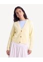 Saco Cardigan De Botonadura Frontal  Para Mujer Amarillo Seven Seven de Seven Seven